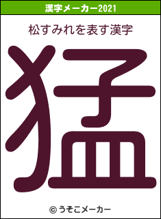 松すみれの2021年の漢字メーカー結果