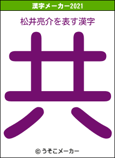 松井亮介の2021年の漢字メーカー結果
