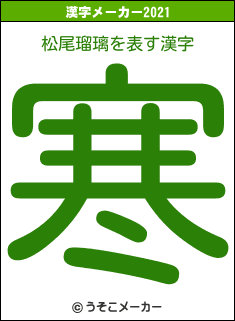 松尾瑠璃の2021年の漢字メーカー結果