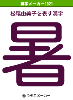 松尾由美子の2021年の漢字メーカー結果