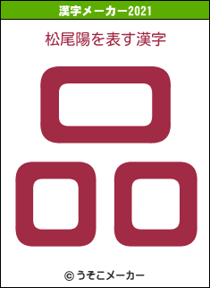 松尾陽の2021年の漢字メーカー結果