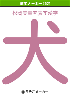 松岡美幸の2021年の漢字メーカー結果