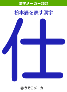 松本婆の2021年の漢字メーカー結果