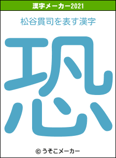 松谷貫司の2021年の漢字メーカー結果