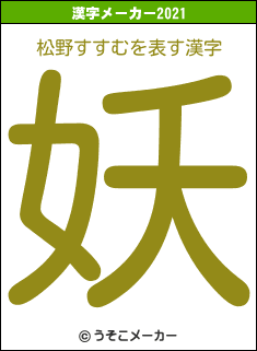 松野すすむの2021年の漢字メーカー結果