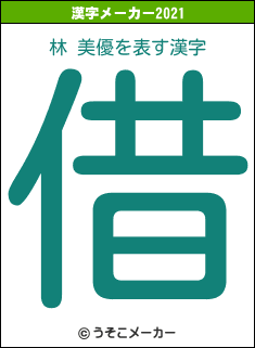 林 美優の2021年の漢字メーカー結果