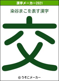 染谷まこの2021年の漢字メーカー結果