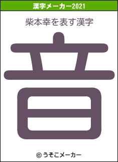 柴本幸の2021年の漢字メーカー結果