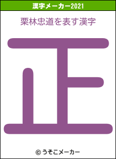 栗林忠道の2021年の漢字メーカー結果