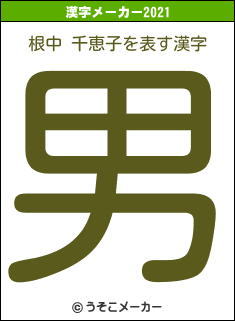 根中 千恵子の2021年の漢字メーカー結果