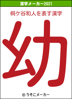 桐ケ谷和人の2021年の漢字メーカー結果