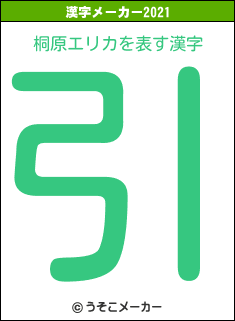 桐原エリカの2021年の漢字メーカー結果