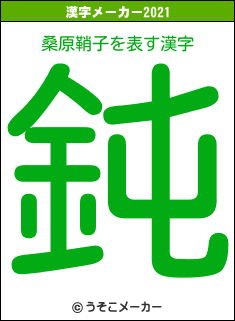 桑原鞘子の2021年の漢字メーカー結果