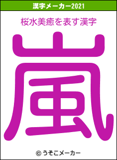桜水美癒の2021年の漢字メーカー結果