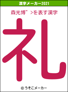 森光博”>の2021年の漢字メーカー結果