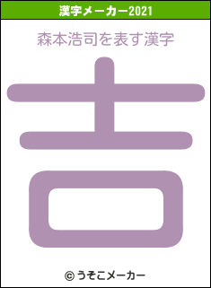 森本浩司の2021年の漢字メーカー結果