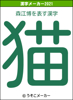 森江博の2021年の漢字メーカー結果