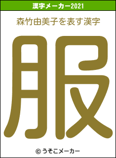 森竹由美子の2021年の漢字メーカー結果