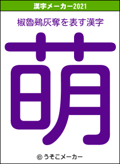 椒魯鵐灰奪の2021年の漢字メーカー結果