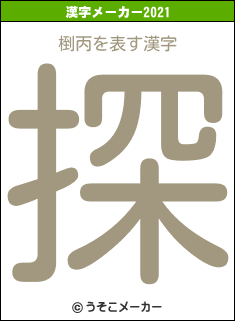 椡丙の2021年の漢字メーカー結果