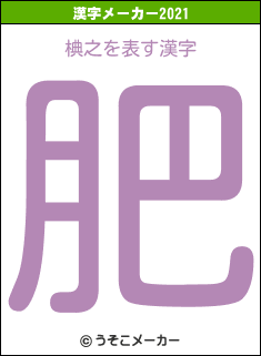 椣之の2021年の漢字メーカー結果