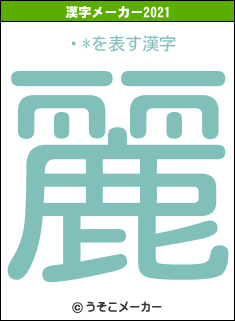 椭*の2021年の漢字メーカー結果