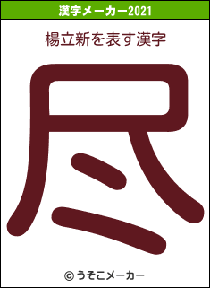 楊立新の2021年の漢字メーカー結果