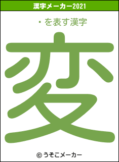 楤の2021年の漢字メーカー結果