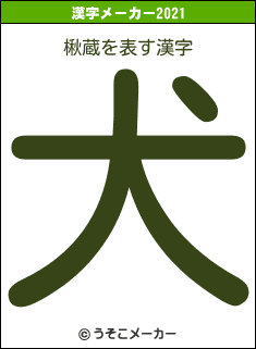 楸蔵の2021年の漢字メーカー結果