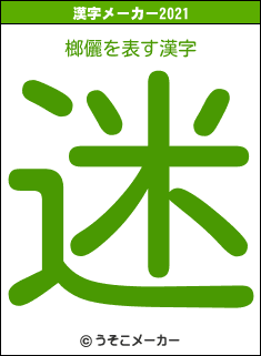 榔儷の2021年の漢字メーカー結果