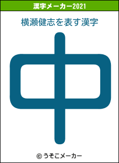 横瀬健志の2021年の漢字メーカー結果