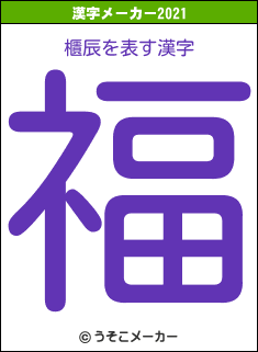 櫃辰の2021年の漢字メーカー結果