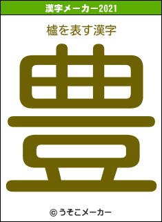 櫨の2021年の漢字メーカー結果