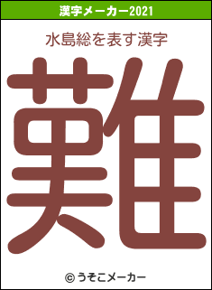 水島総の2021年の漢字メーカー結果