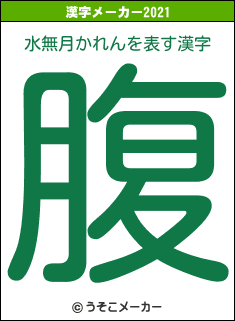 水無月かれんの2021年の漢字メーカー結果