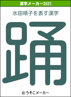 水田順子の2021年の漢字メーカー結果