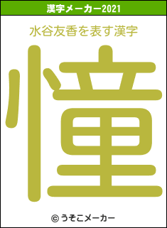 水谷友香の2021年の漢字メーカー結果
