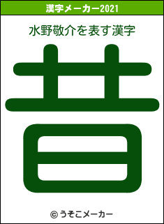 水野敬介の2021年の漢字メーカー結果