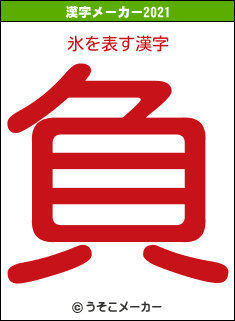 氷の2021年の漢字メーカー結果