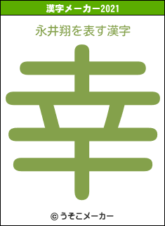 永井翔の2021年の漢字メーカー結果