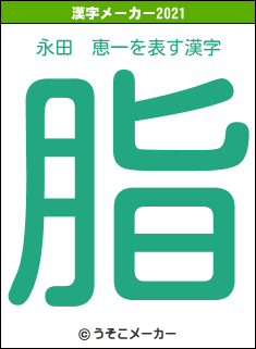 永田　恵一の2021年の漢字メーカー結果