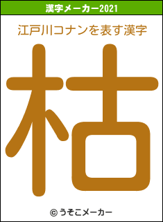 江戸川コナンの2021年の漢字メーカー結果