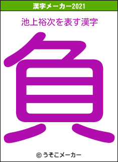 池上裕次の2021年の漢字メーカー結果