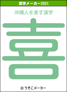 沖縄人の2021年の漢字メーカー結果