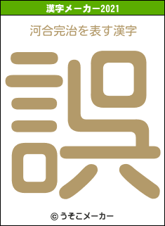 河合完治の2021年の漢字メーカー結果
