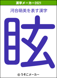 河合萌美の2021年の漢字メーカー結果