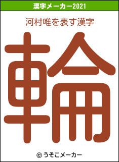 河村唯の2021年の漢字メーカー結果