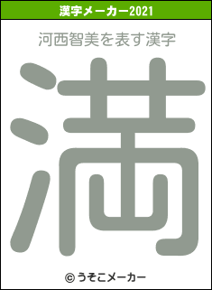 河西智美の2021年の漢字メーカー結果