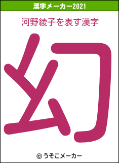 河野綾子の2021年の漢字メーカー結果