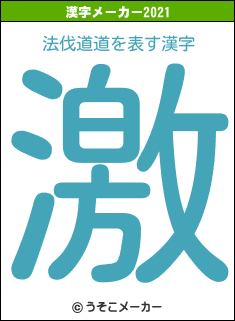 法伐道道の2021年の漢字メーカー結果